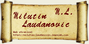Milutin Laudanović vizit kartica